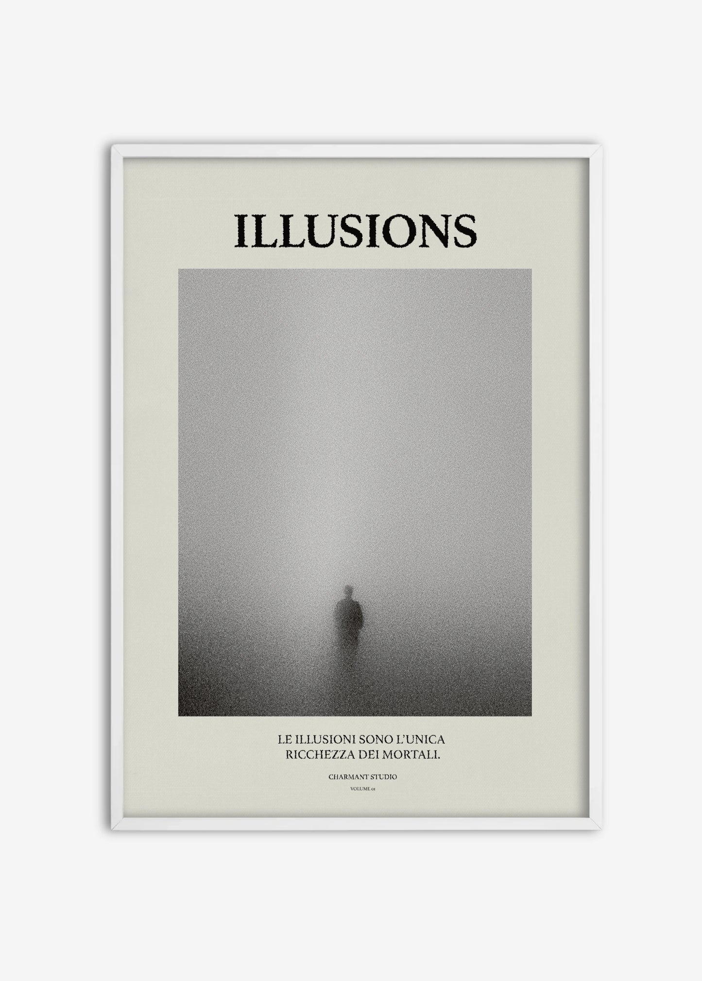 Poster Illusions cadre blanc