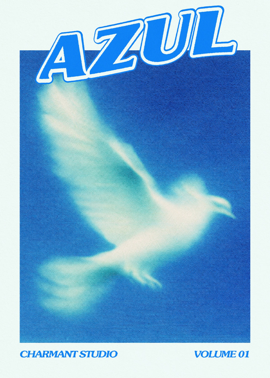 Poster Azul en couleur dans un intérieur lumineux