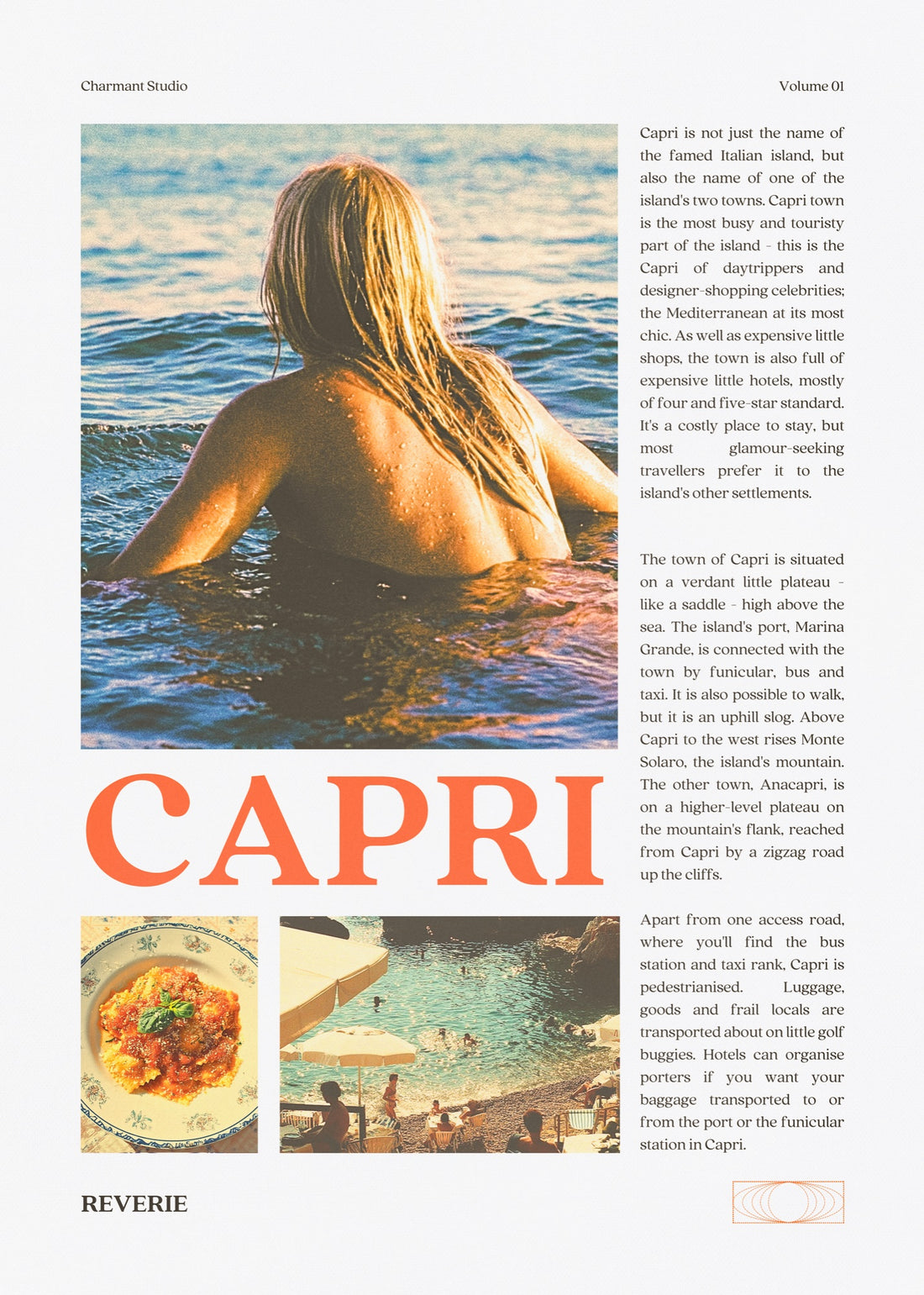 Poster Capri encadré dans un intérieur élégant