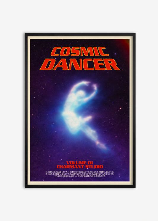 Poster Cosmic Dancer cadre noir