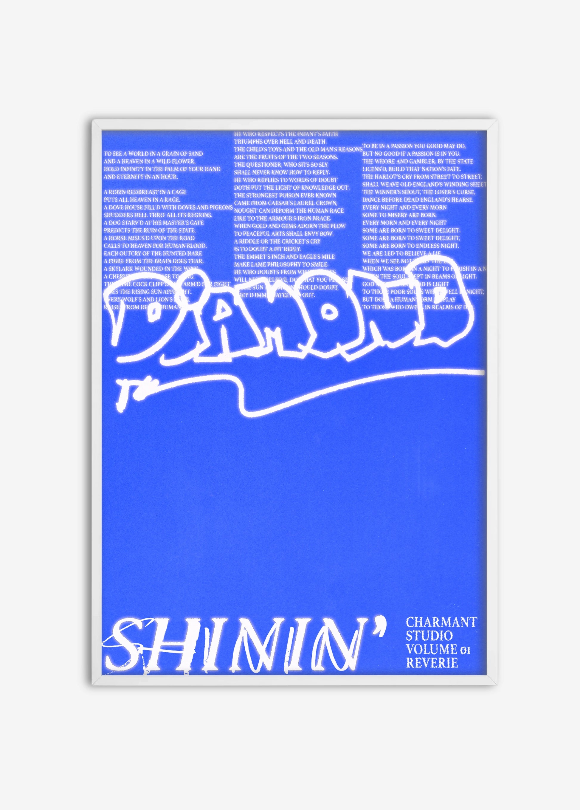 Poster Diamond cadre blanc