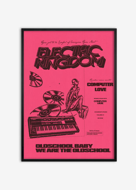 Poster Electric Kingdom cadre noir