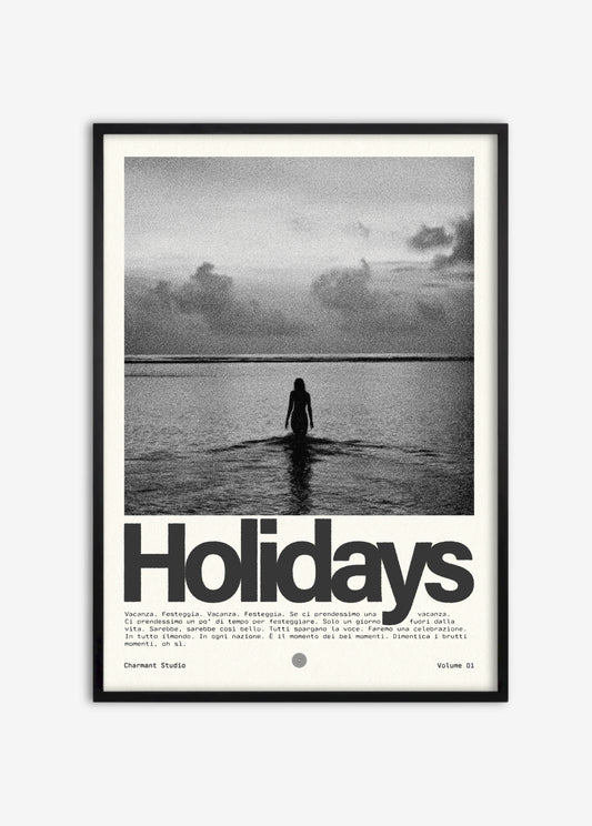 Poster Holidays cadre noir