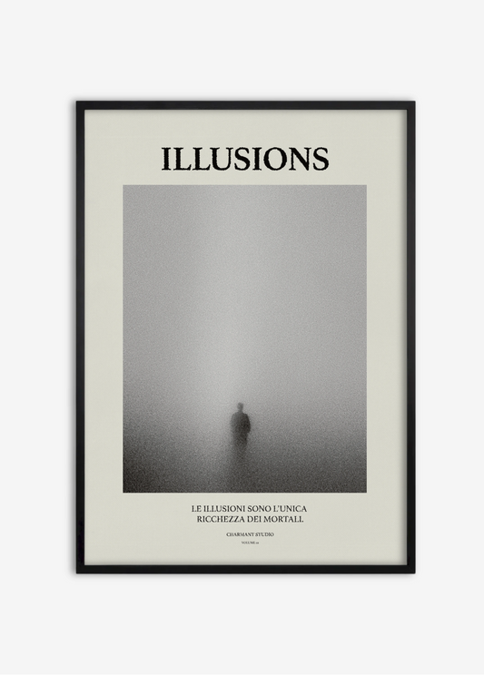 Poster Illusions cadre noir