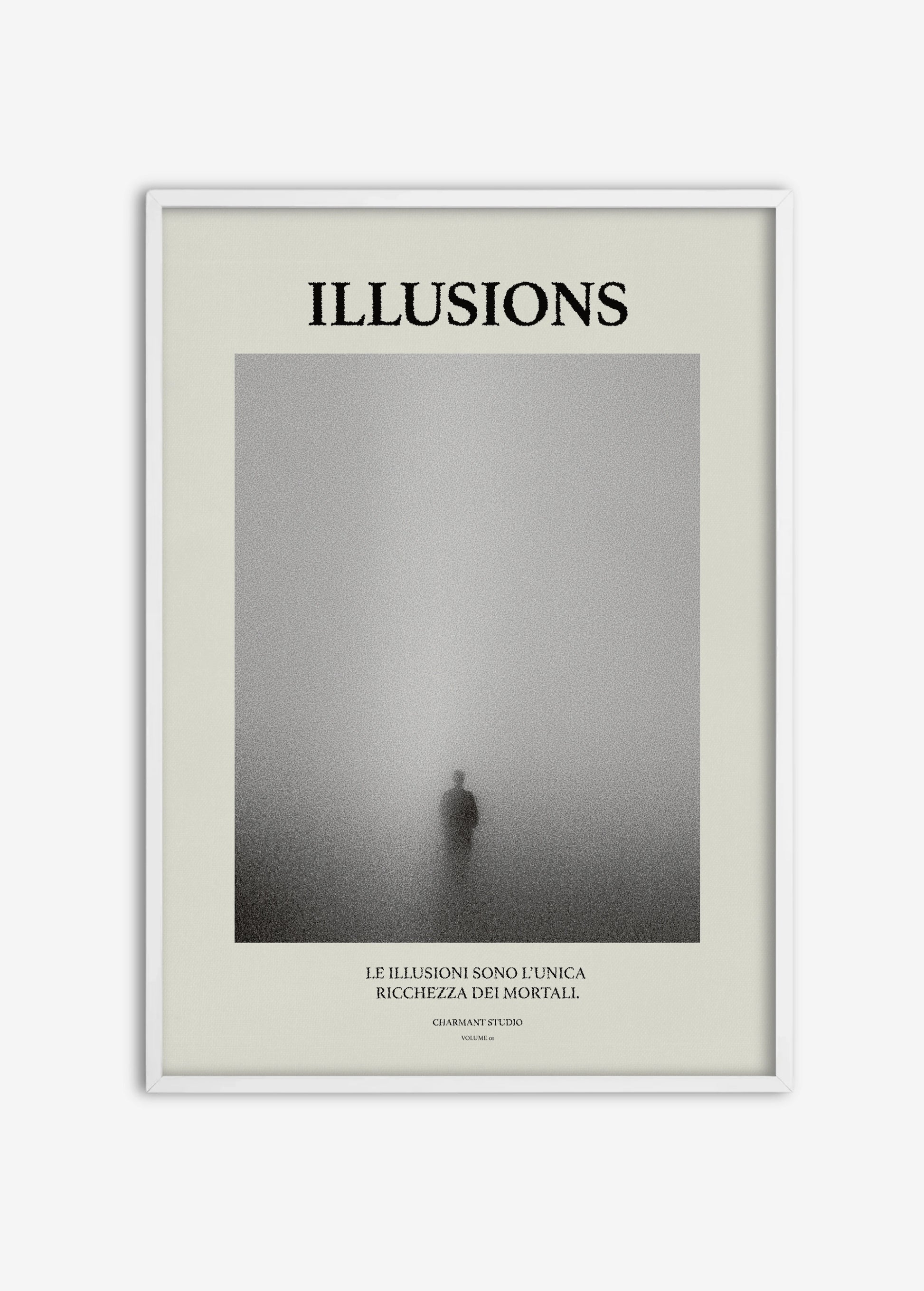 Poster Illusions cadre blanc