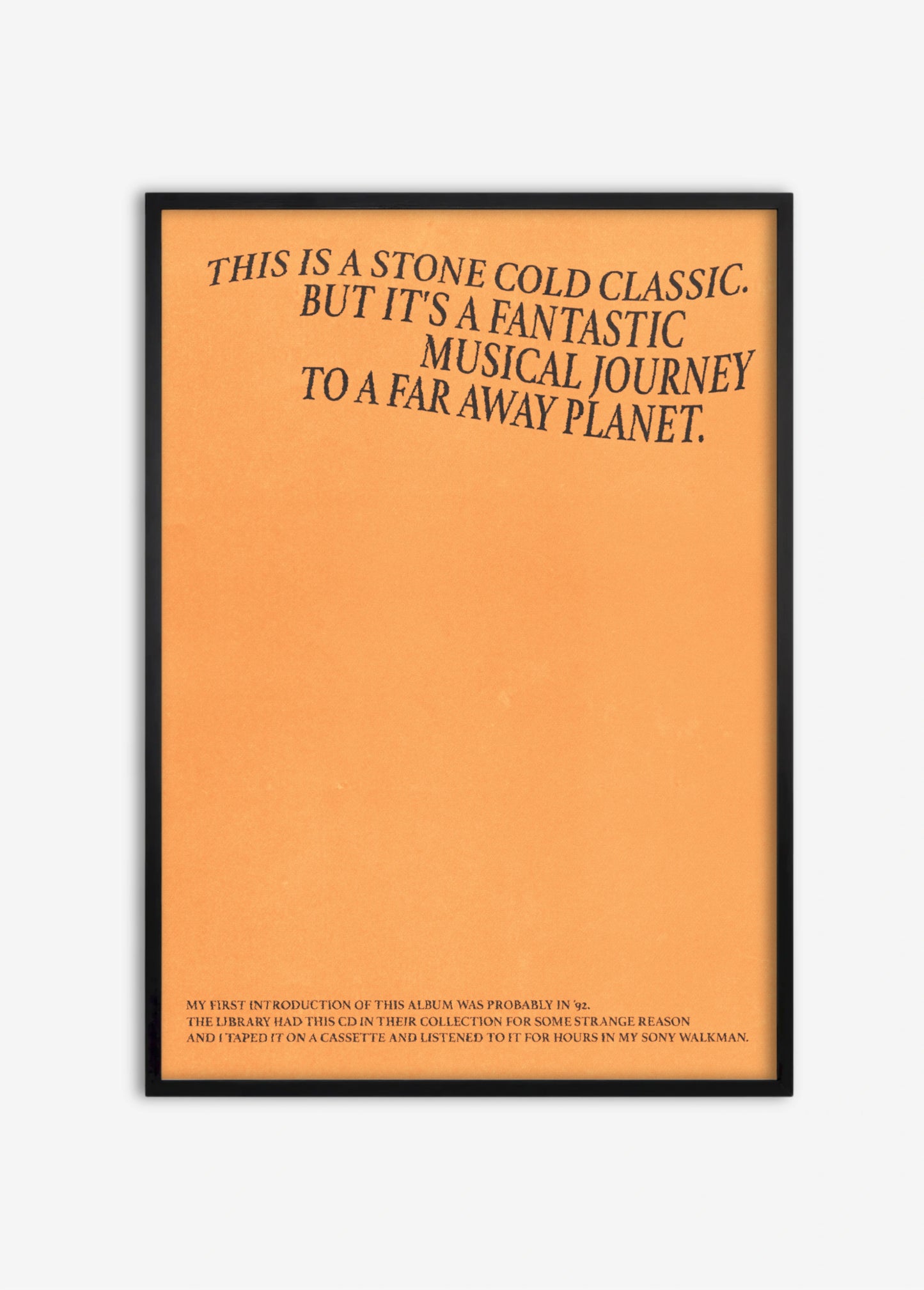 Poster Stone Cold Classic cadre noir