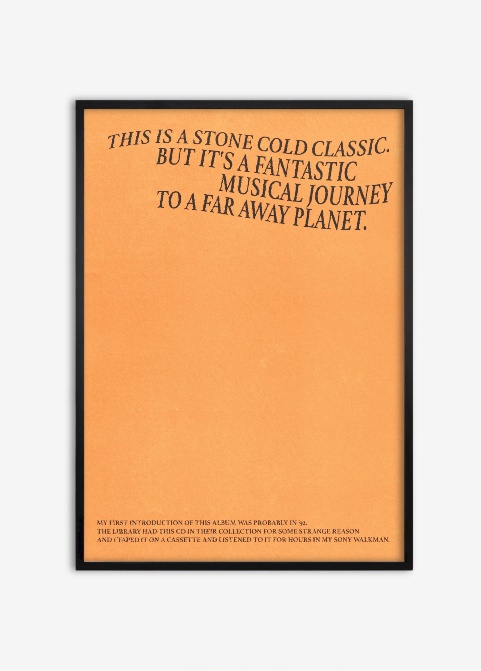 Poster Stone Cold Classic cadre noir