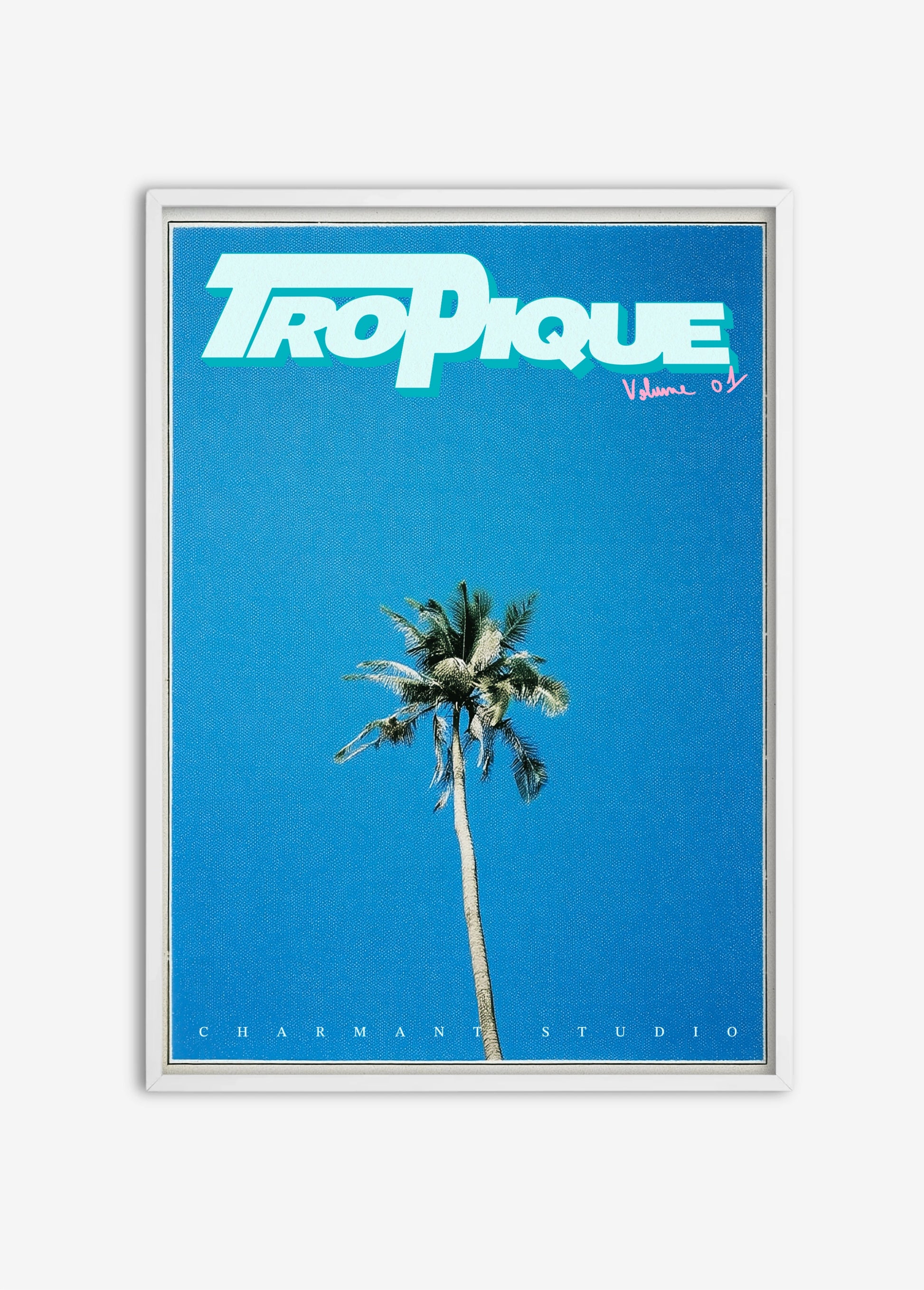 Poster Tropique cadre blanc