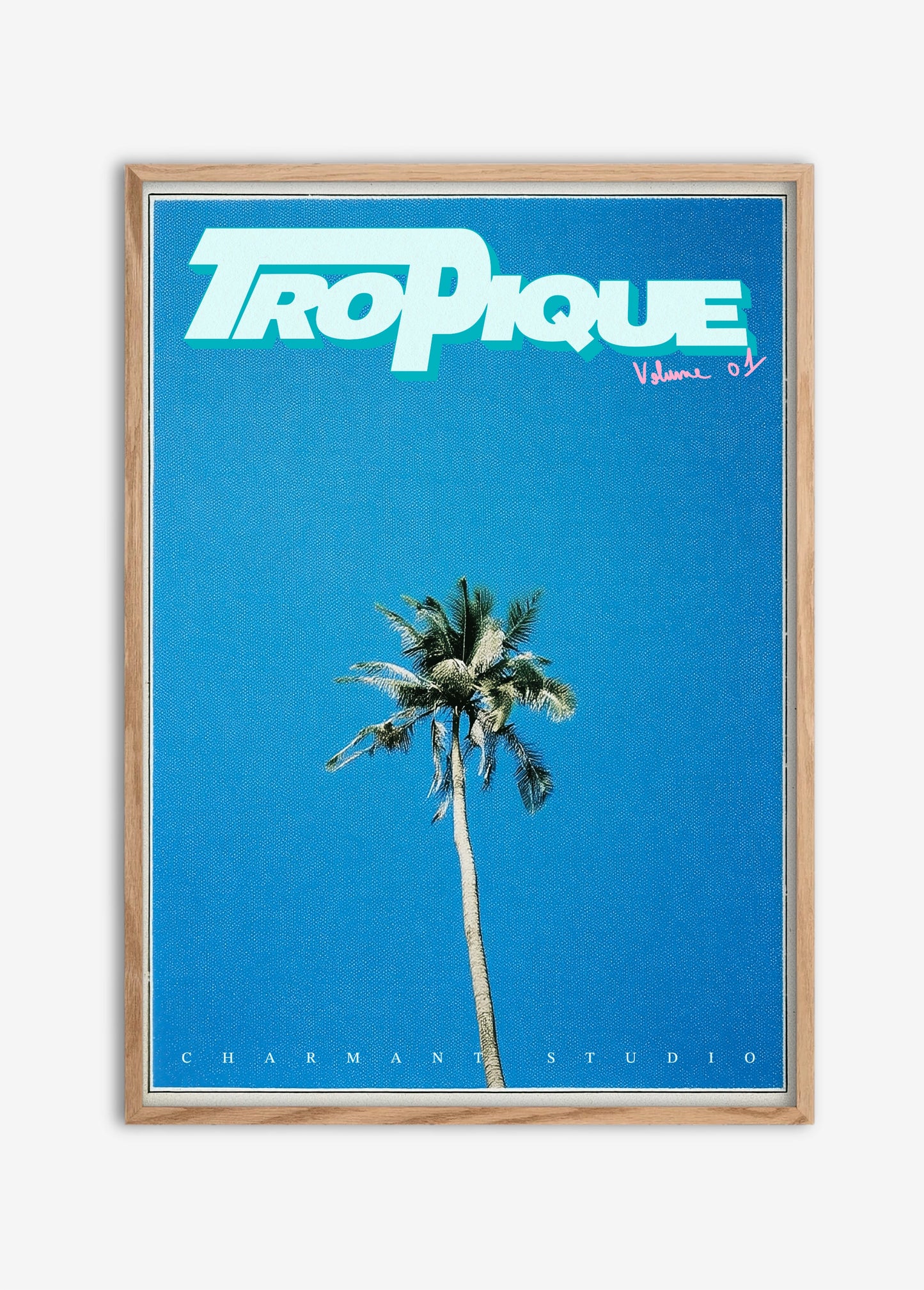Poster Tropique cadre bois