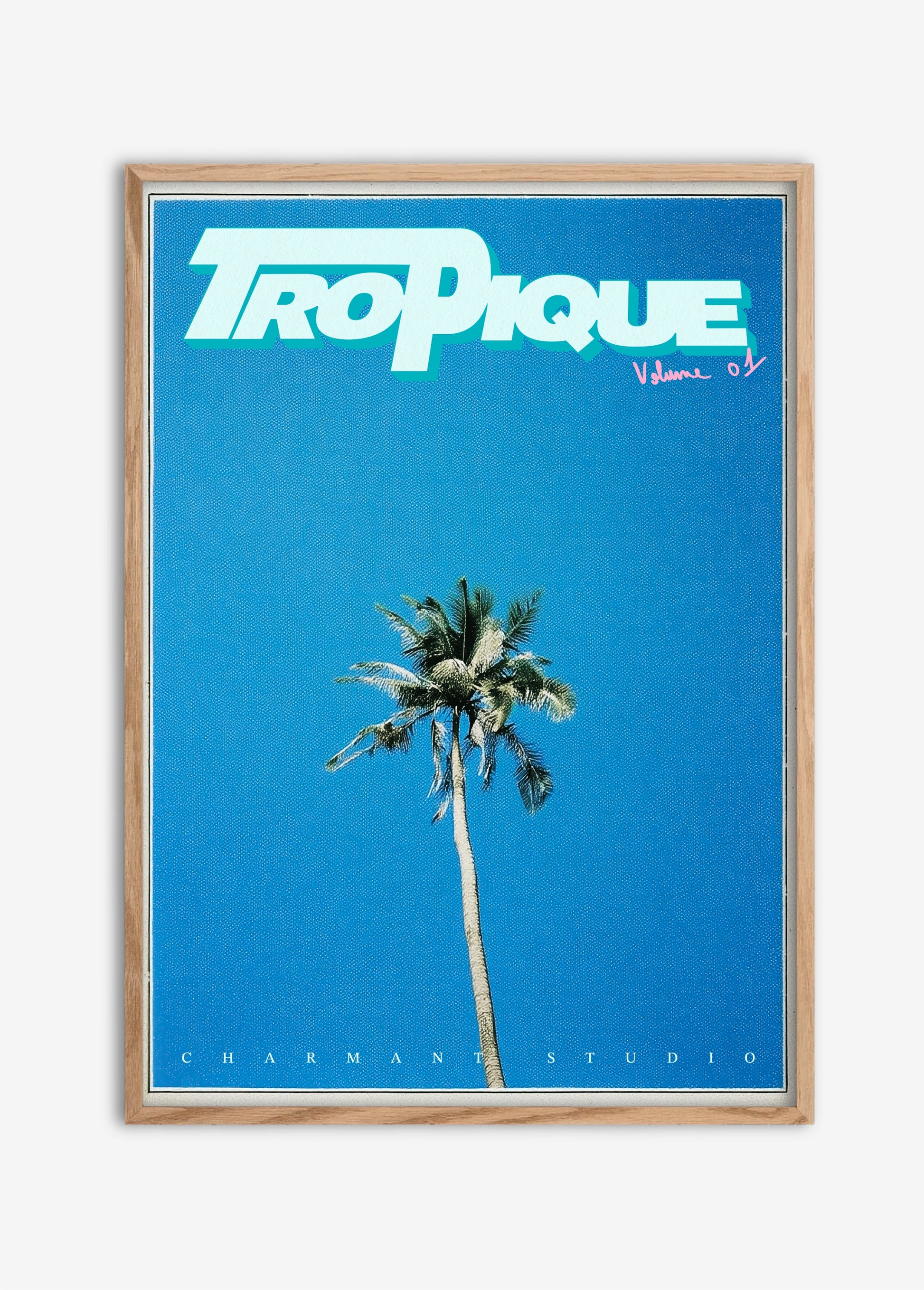 Poster Tropique cadre bois