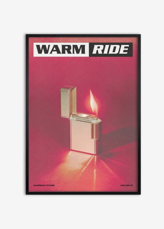 Poster Warm Ride cadre noir