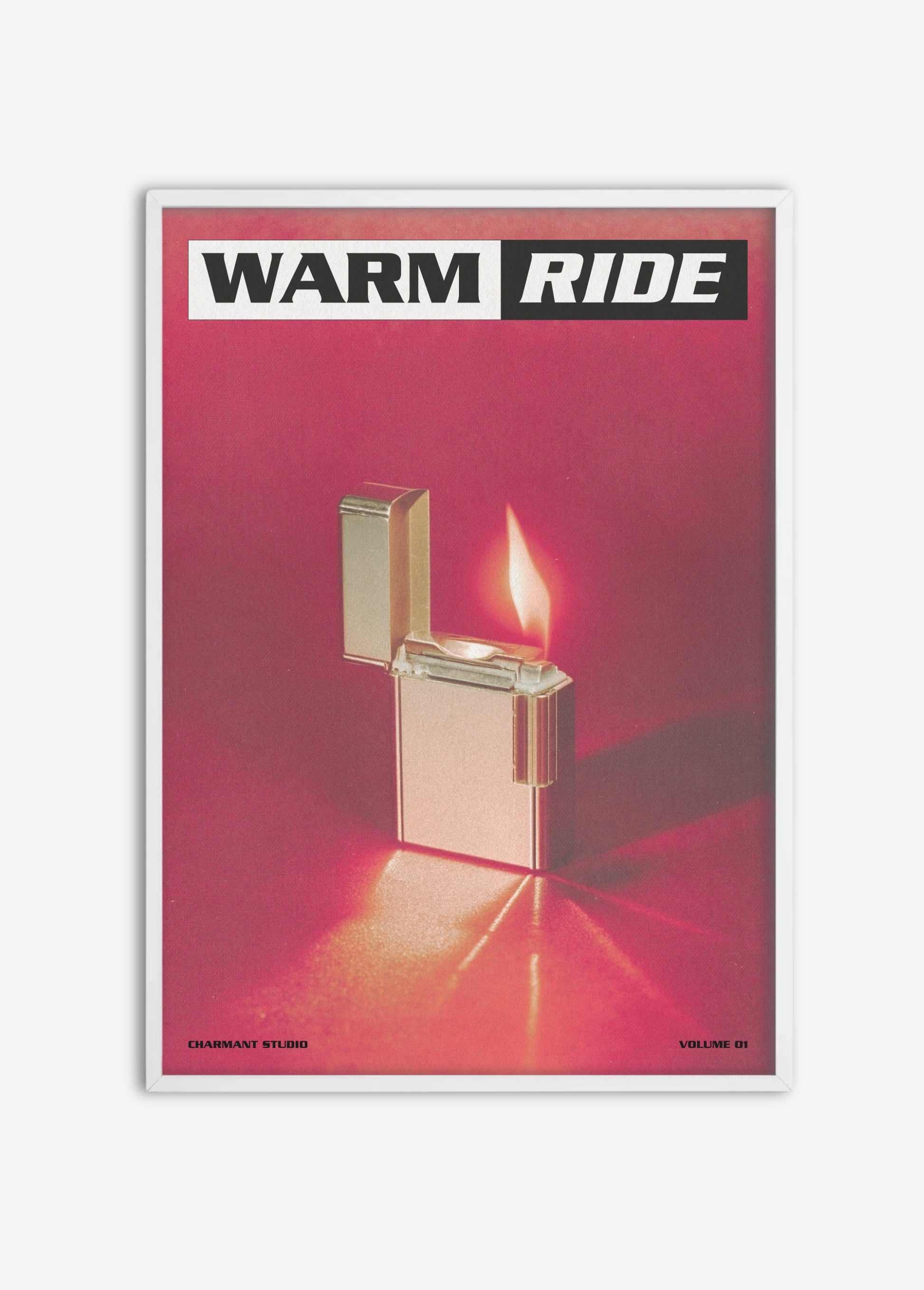 Poster Warm Ride cadre blanc