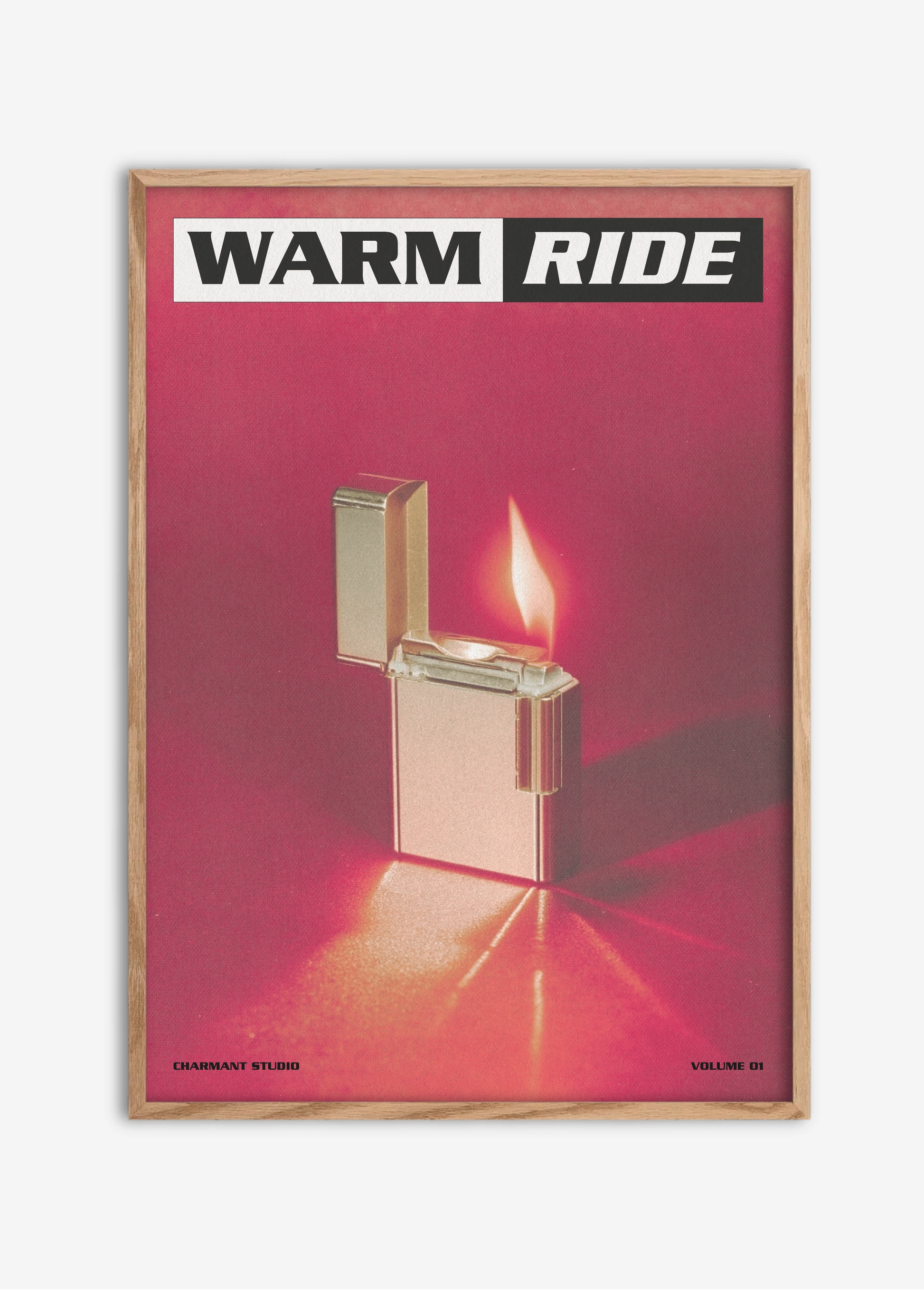 Poster Warm Ride cadre bois